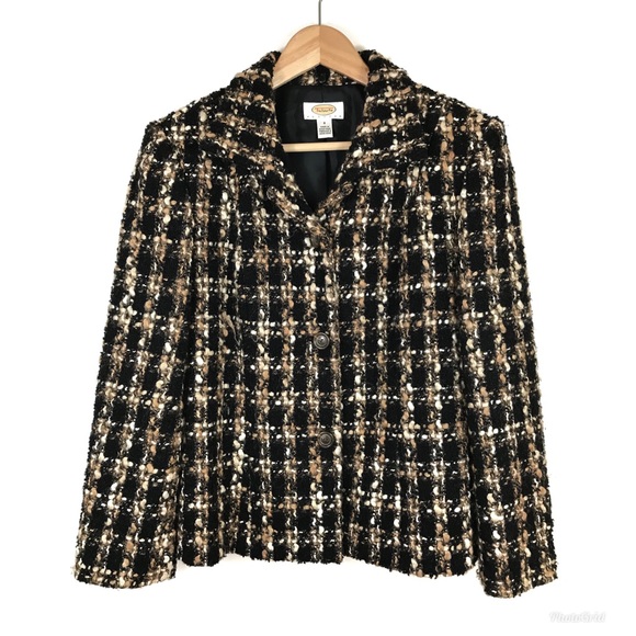 LIKE NEW TALBOTS Tweed Blazer Sz 8P $189! - Picture 2 of 6